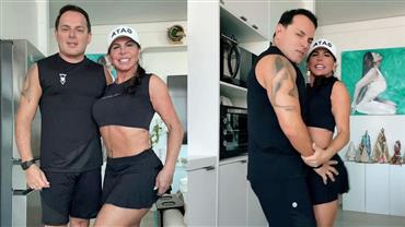 CASAL SEXY? Gretchen aparece "coladinha" em momento íntimo com o namorado e internautas reagem