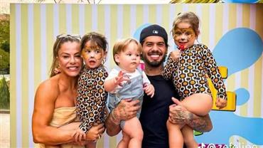 Sem a presença de Virginia, Zé Felipe organiza festa de aniversário para Maria Flor