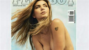 Playboy divulga capa com Letícia Datena apenas de calcinha