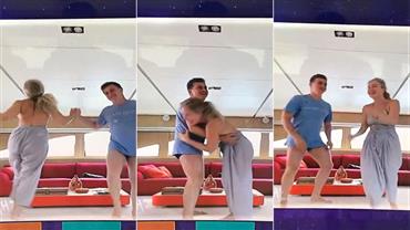 Pés de valsa? Luciano Huck e Angélica arriscam passos de dança em vídeo