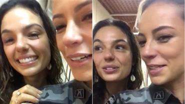 Paolla Oliveira e Isis Valverde aparecem chorando em vídeo após cena de novela