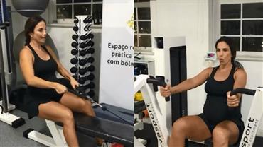 Grávida de gêmeas, Ivete Sangalo mostra disposição ao se exercitar com barrigão