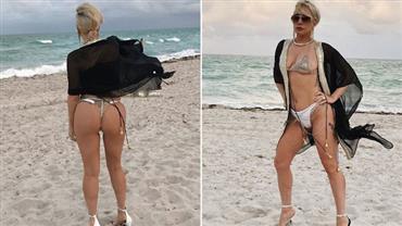 Lady Gaga e outras famosas surpreendem com fotos do bumbum na web