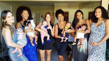 Mamães famosas do ano se reúnem e posam juntas: "encontro do baby boom"