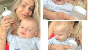 Karina Bacchi faz desabafo sobre amamentação exclusiva do filho aos 5 meses