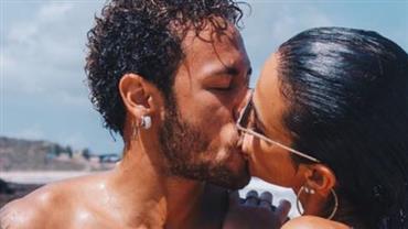 Neymar relembra "beijão" com Bruna Marquezine em foto do Instagram
