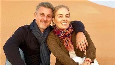 Angélica se declara para  Luciano Huck no deserto e mostra foto feita pelo filho