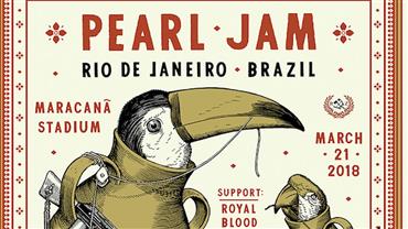 Cartaz da banda Pearl Jam com aves armadas em favela causa polêmica