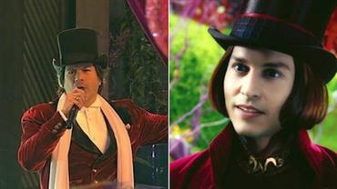 Paulo Ricardo é comparado a Willy Wonka por figurino em festa do BBB 18