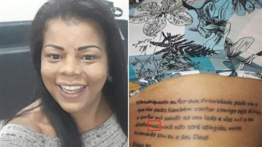 Tati Quebra Barraco minimiza erros de português em tatuagem: "Quem nunca  errou?"