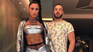 Gracyanne Barbosa leva Belo para pole dance: "Casal que alonga junto"