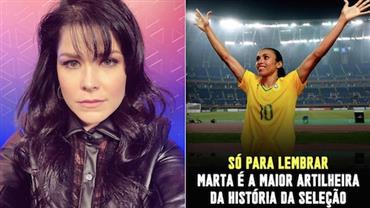 Samara Felippo rebate críticas ao elogiar Marta: "Negócio chamado machismo"