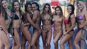 Jade Barbosa comemora aniversário de 27 anos com festa na piscina