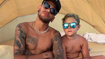 Filho de Neymar, Davi Lucca coloca aparelho nos dentes e mãe brinca: "Empolgado"