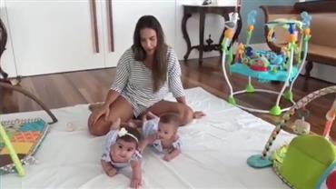Ivete Sangalo mostra rostinhos das filhas gêmeas em vídeo: "Muito amor, meu Deus"