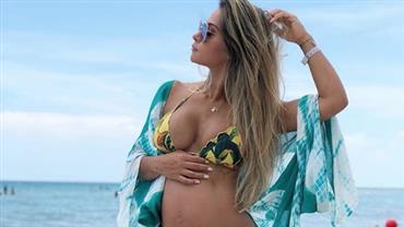 Prestes a dar à luz, Mayra Cardi conta que ganhou sete quilos na gravidez