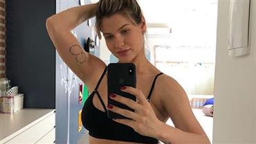 Andressa Suita mostra barriga e retoma treinos 35 dias após dar à luz seu segundo filho