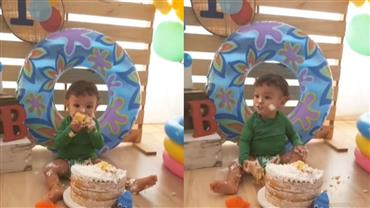 Sheron Menezzes faz ensaio fotográfico para comemorar aniversário do filho