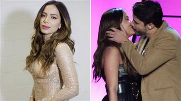"Nem tudo é combinado", diz Anitta após trocar beijo com cantor em premiação