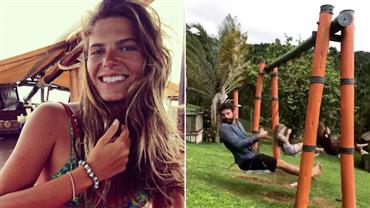 Mariana Goldfarb passeia com Cauã Reymond e a enteada após casal reatar namoro