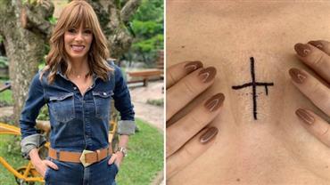 Ana Furtado faz tatuagem no peito para marcar luta contra câncer de mama