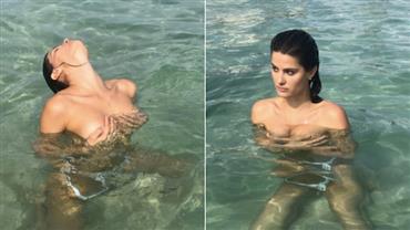 Isabeli Fontana posa de topless em praia: "Meu corpo, minhas regras"