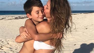Gisele Bündchen posta foto e parabeniza o filho Benjamin: "Meu anjinho''