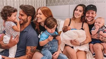 Filha da atriz Leticia Almeida aparece em fotos com pai biológico e família Poncio