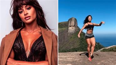 Com look fitness, Aline Riscado exibe corpão ao sambar em vídeo