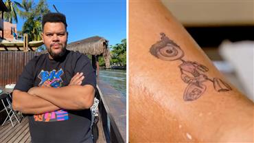 Aos 40 anos, Babu Santana faz tatuagem em homenagem ao BBB20: "Uma das experiências mais incríveis que vivi"