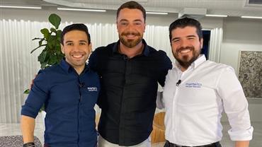 Felipe Titto entrevista os empresários Thiago Martello e Danilo Mendes no 'Shark Tank Brasil' desta quinta-feira (23), na RedeTV!