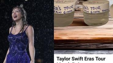 Fã tenta vender água de chuva do show de Taylor Swift por mais de R$ 1 mil
