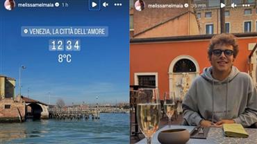 Mel Maia viaja com namorado para Veneza, na Itália