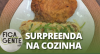 Costeleta à milanesa com risoto de tomate seco e rúcula
