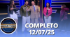 Mega Sonho: Thiago Carvalho e Anny Ferreira (12/07/25) | Completo