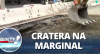 Cratera na Marginal Tietê reaparece um mês após conserto