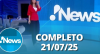 RedeTV! News (21/07/25) | Completo