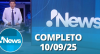 RedeTV! News (10/09/25) | Completo