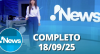 RedeTV! News (18/09/25) | Completo