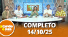 A Tarde é Sua (14/10/25) | Completo