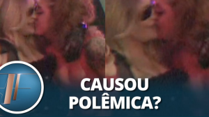 Luísa Sonza beija bailarina na boca durante show com Anitta