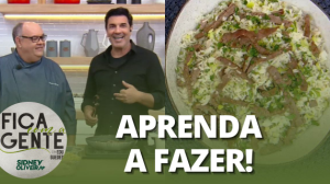 Arroz com alho poró e tiras de filé-mignon | Fica com a Gente