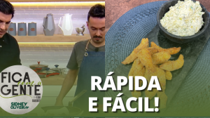 Tilápia no fubá com creme de alho-poró | Fica com a Gente