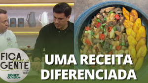 Edu e convidado ensinam receita de picadinho suíno com banana-da-terra