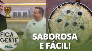 Fettuccine ao bechamel cítrico com lascas de bacalhau | Fica com a Gente