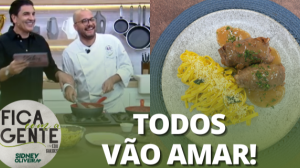 Edu Guedes e convidado ensinam a fazer talharim com bife rolê