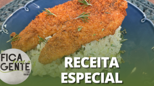 Tilápia empanada no coco com arroz cremoso | Fica com a Gente