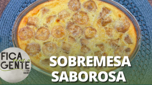 Doce cremoso de banana flambada