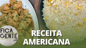 Frango ao molho de laranja com arroz chinês