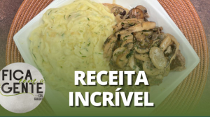 Filé ao molho de cogumelos com purê de batata aos 4 queijos